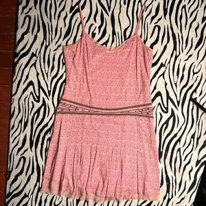 AEO Dusty Rose & Gold Beaded Dress